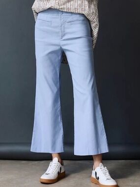 Anthropologie Maeve The Olive High Rise Cropped Flare